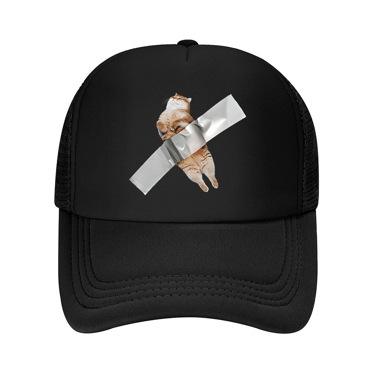 Golf Cap Dad - Playful Cat & Duck Tape Art