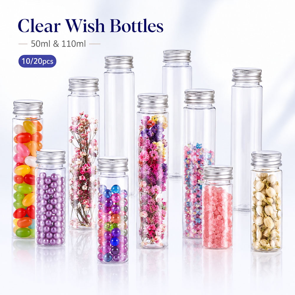 Snapback Hat Flat - 20pcs 50ml/100ml Clear Flat Tubes Aluminum