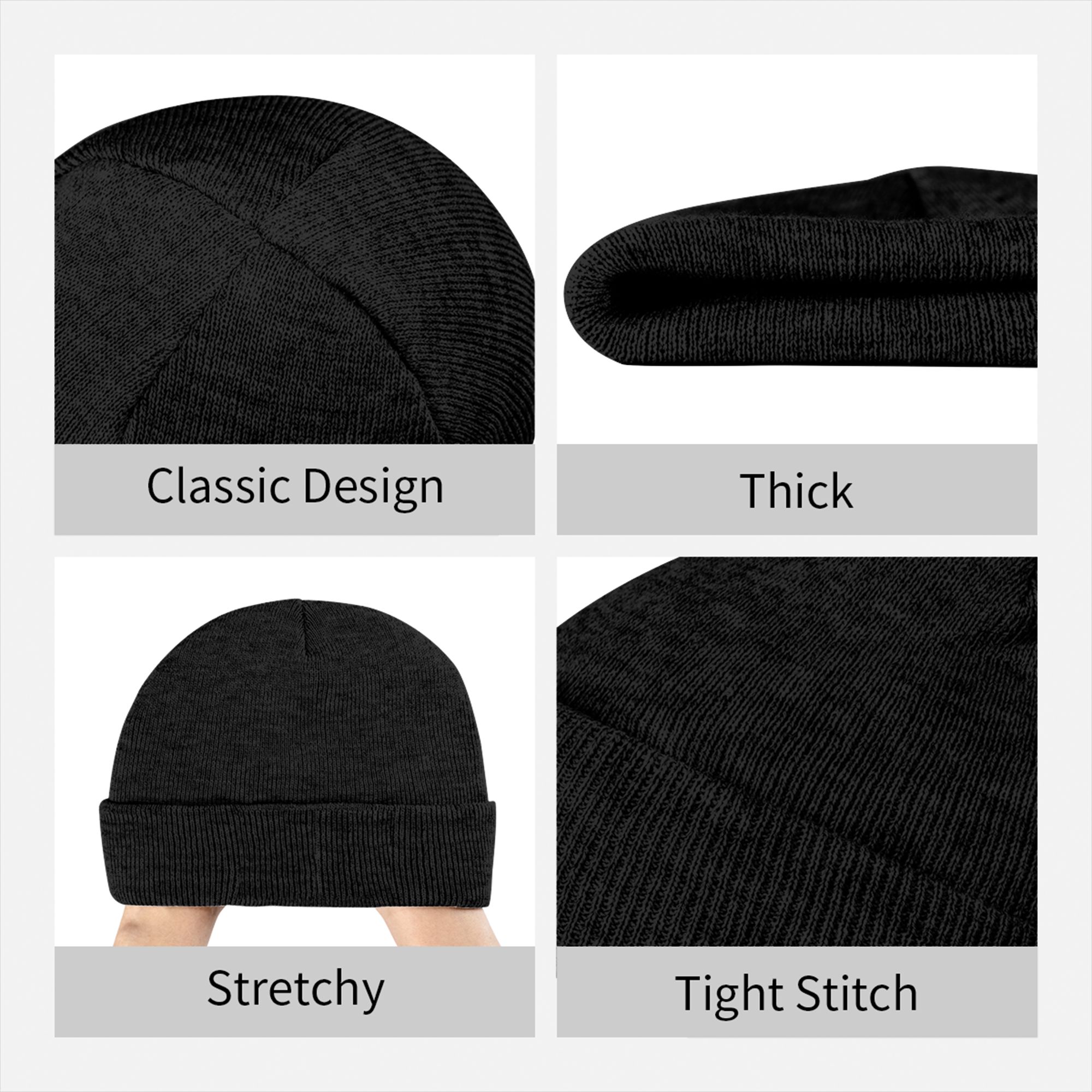 Men Women Rib Knit Cuffed Bean - огляд і ціна Beanie Cuffed Knit