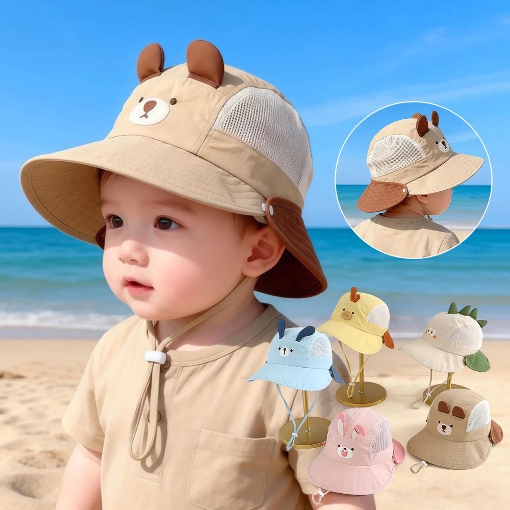 Cute Cartoon Baby Beach Hat wi - огляд і ціна Bucket Hat Cotton