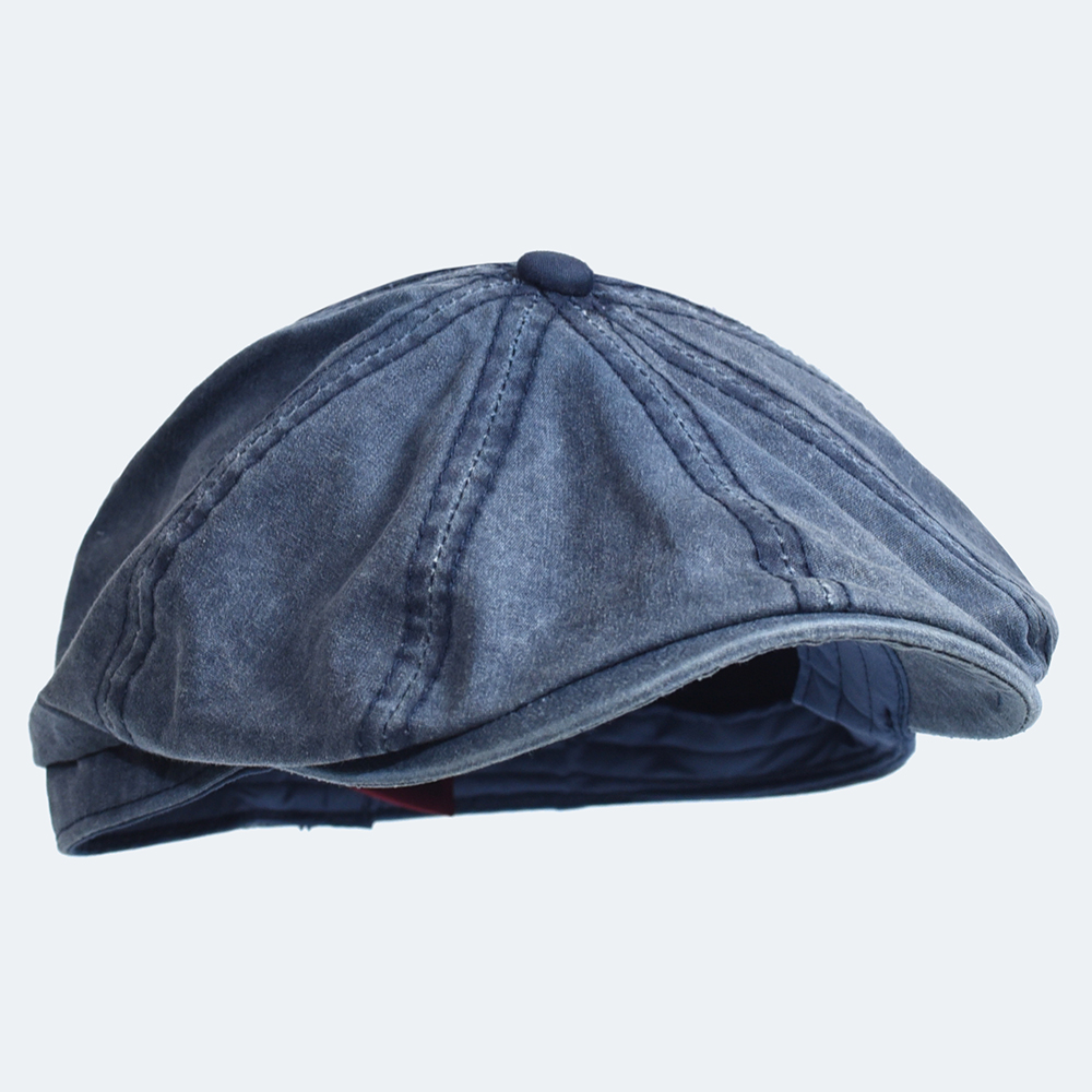 Washed Cotton Newsboy Cap Peak - огляд і ціна Snapback Hat Flat