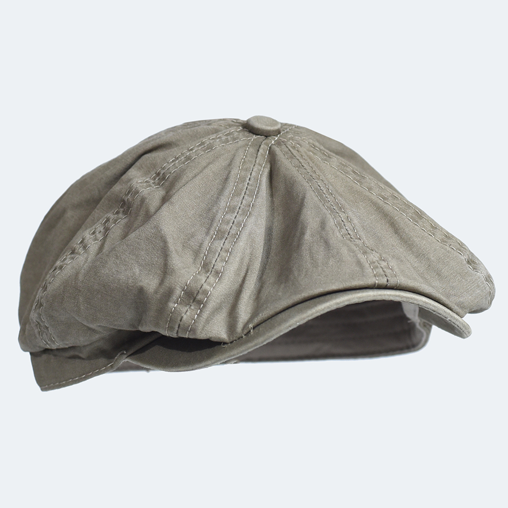 Washed Cotton Newsboy Cap Peak - огляд і ціна Snapback Hat Flat